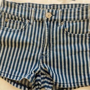 Striped Blue Women's Shorts